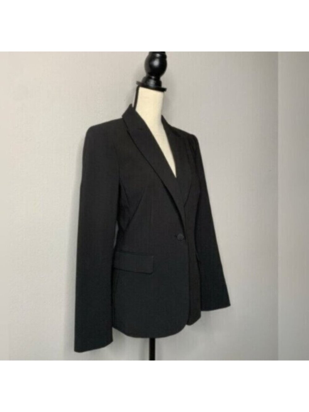 Calvin Klein Prestige Black Single Breasted One Button Blazer - Picture 4 of 17